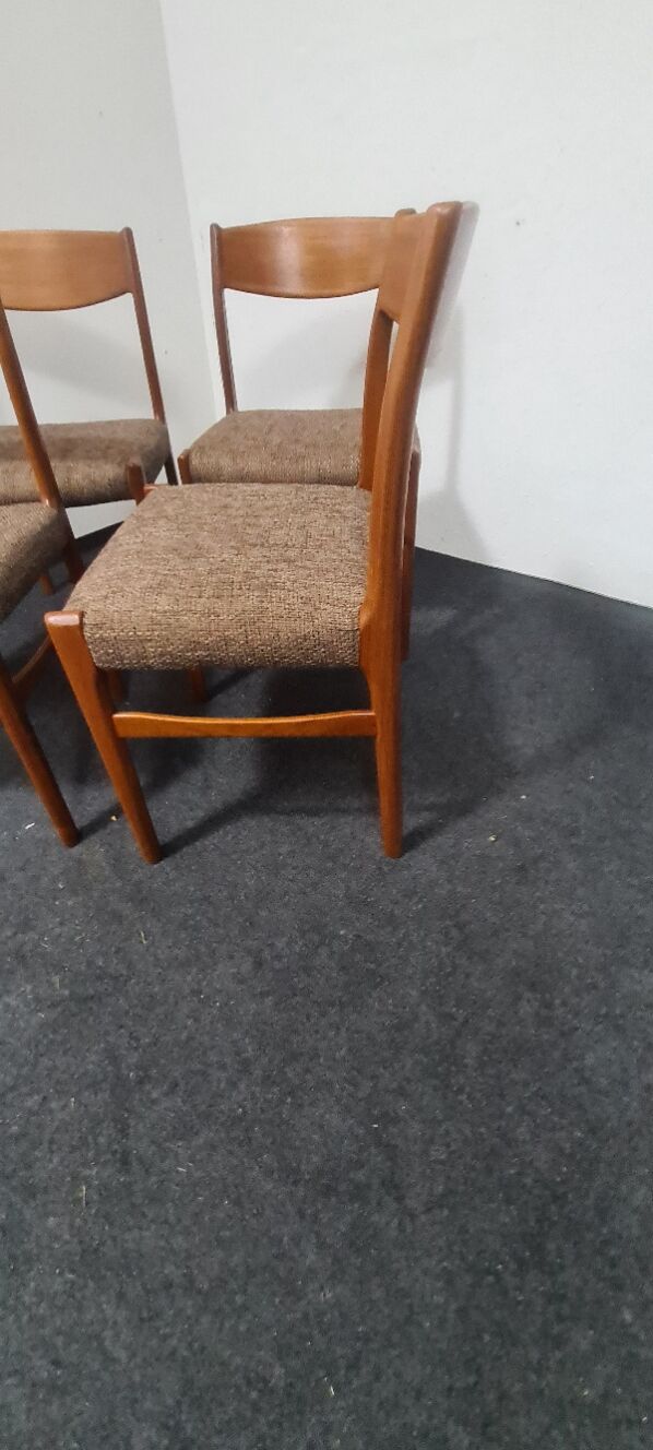 Set of 4 vintage teak dining chairs