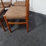 Set of 4 vintage teak dining chairs