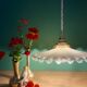Vintage white opaline lace pendant light (OP12)