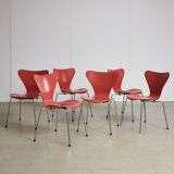 Series 7 Chair by Arne Jacobsen for Fritz Hansen, 1955, Set of 6