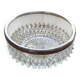 WMF presentation bowl in crystal, silver rim.