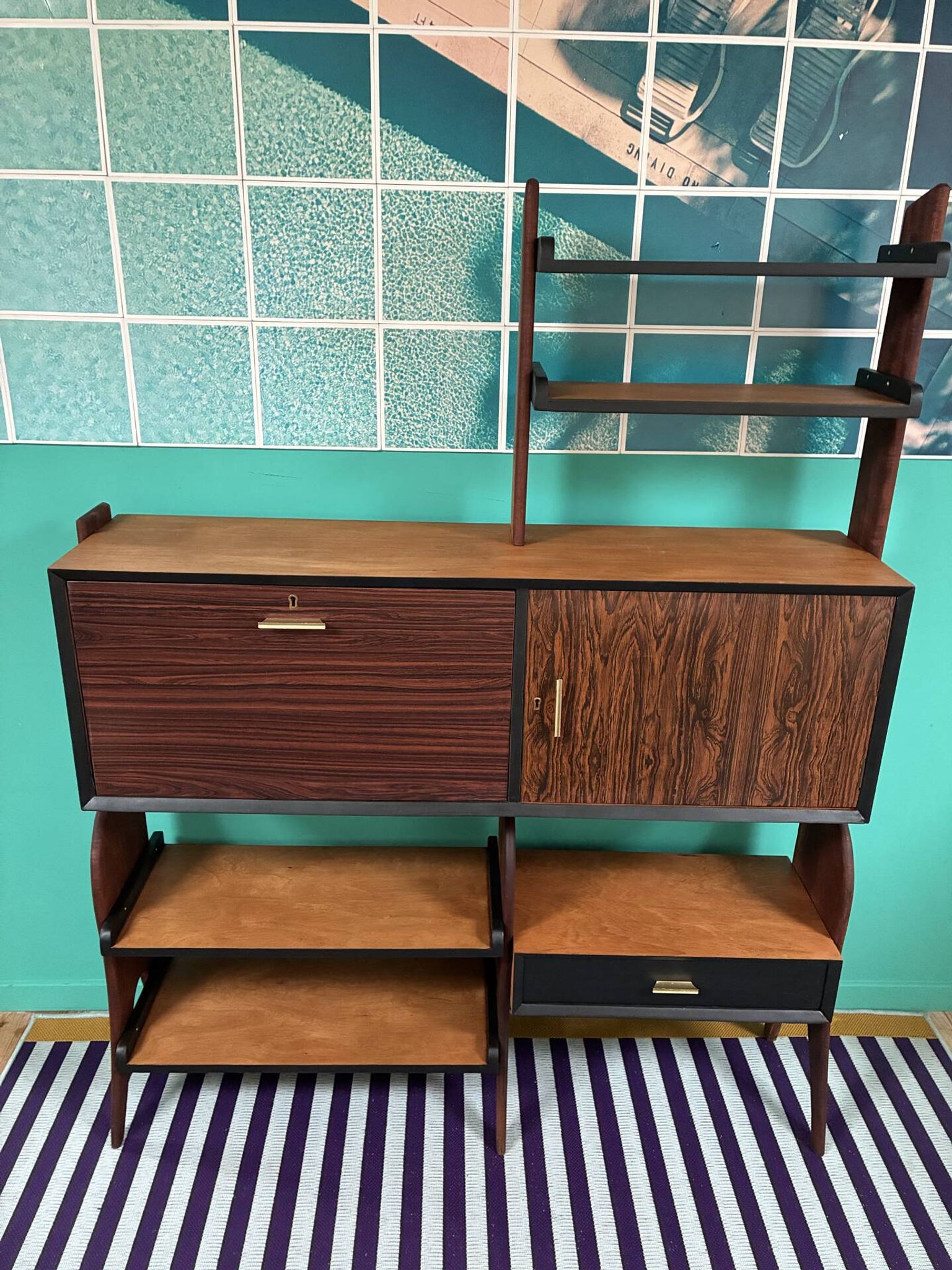 Bibliothèque Vintage Scandinave