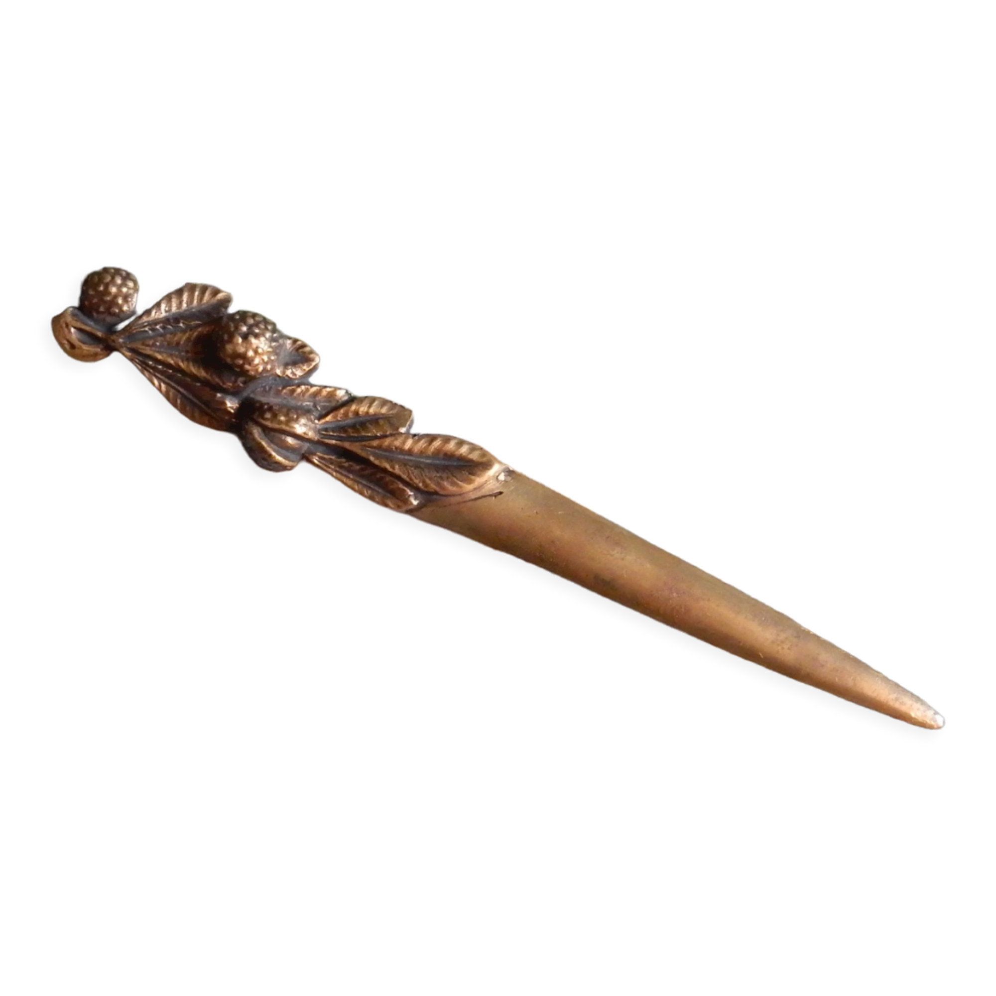 Art Nouveau brass paper cutter