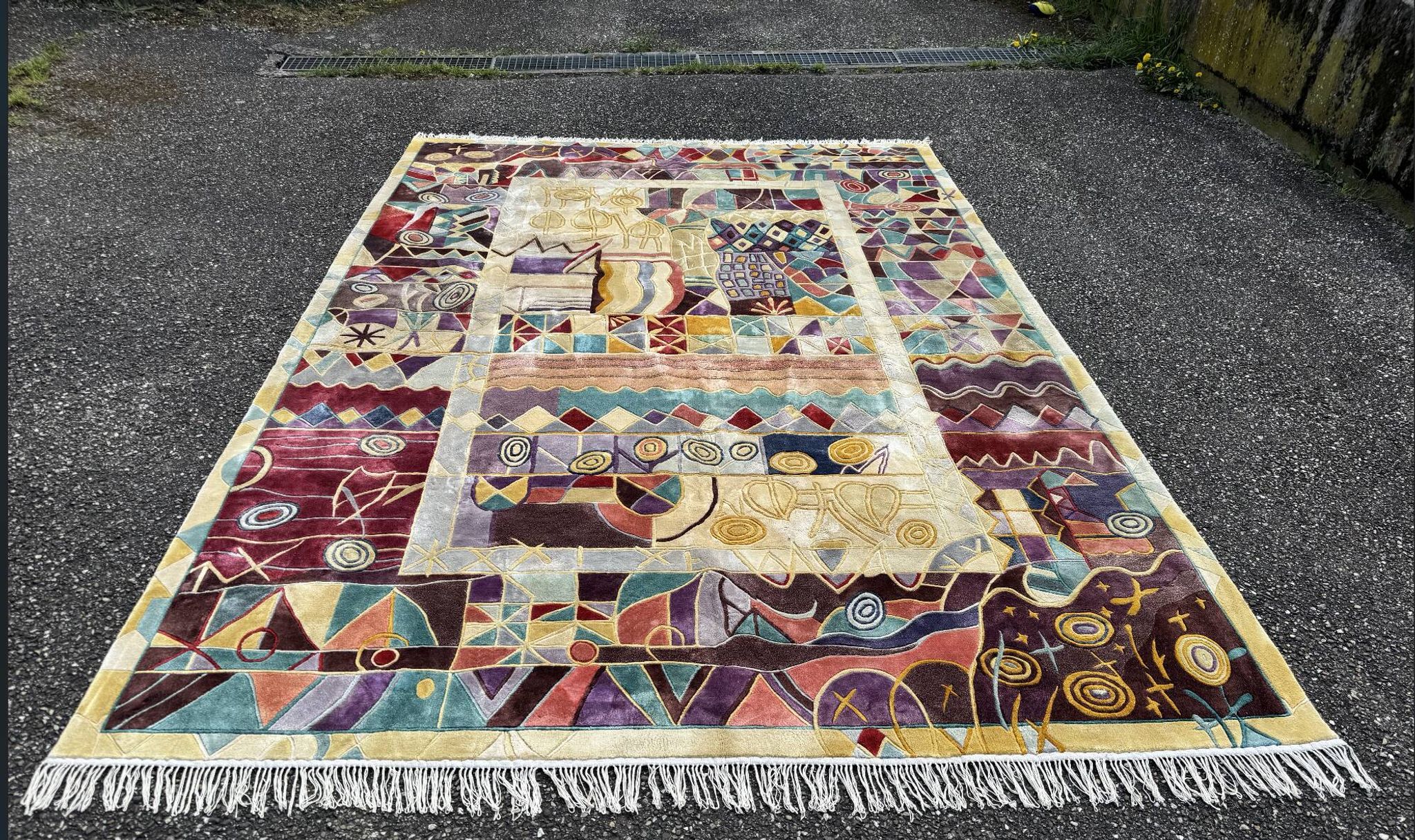 Shanghai Art Deco Silk Rug 300x200 cm