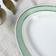 Ravier luneville "dauphine" porcelaine blanc vert