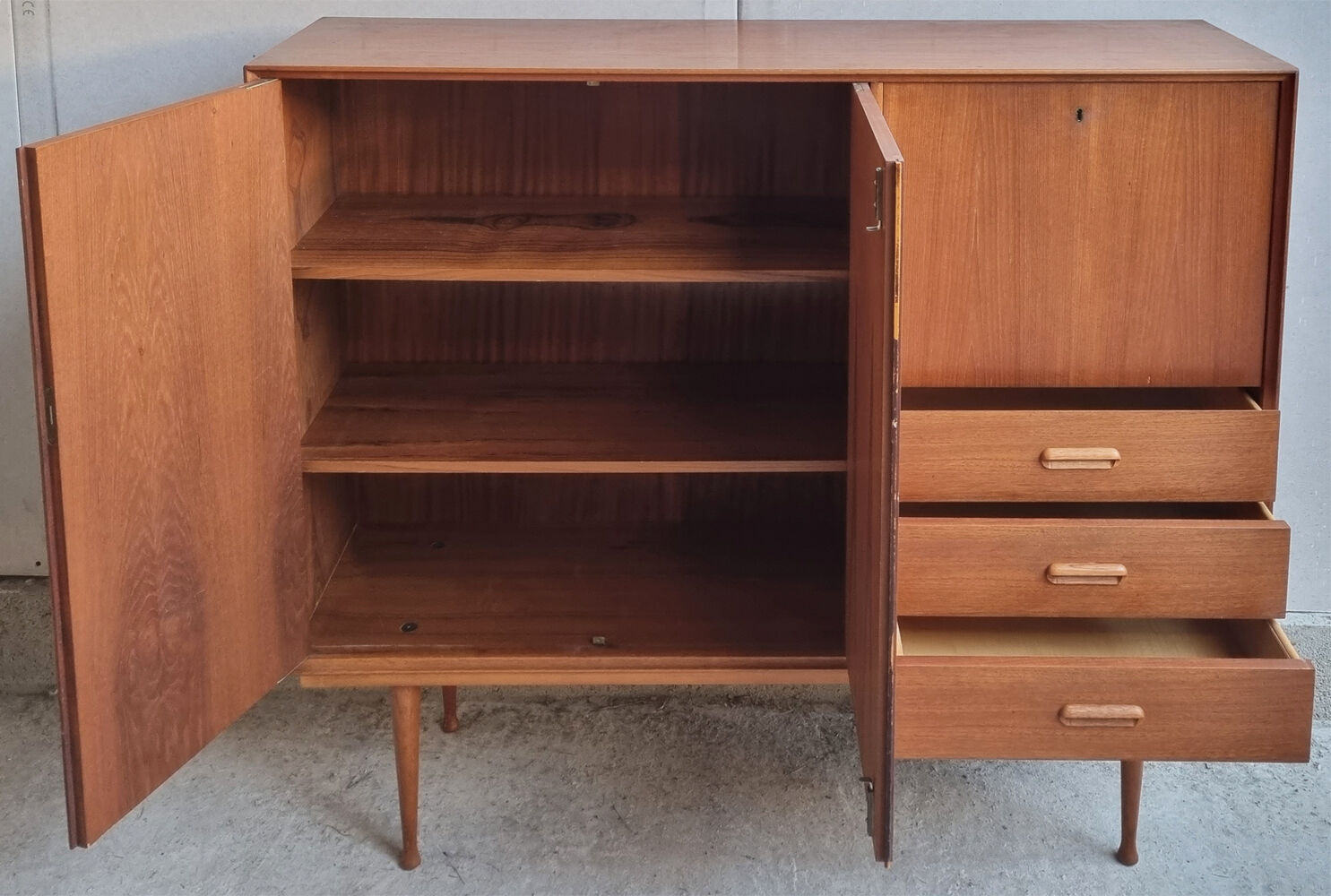 Buffet, Scandinavian enfilade, made in Denmark, vintage, 60s