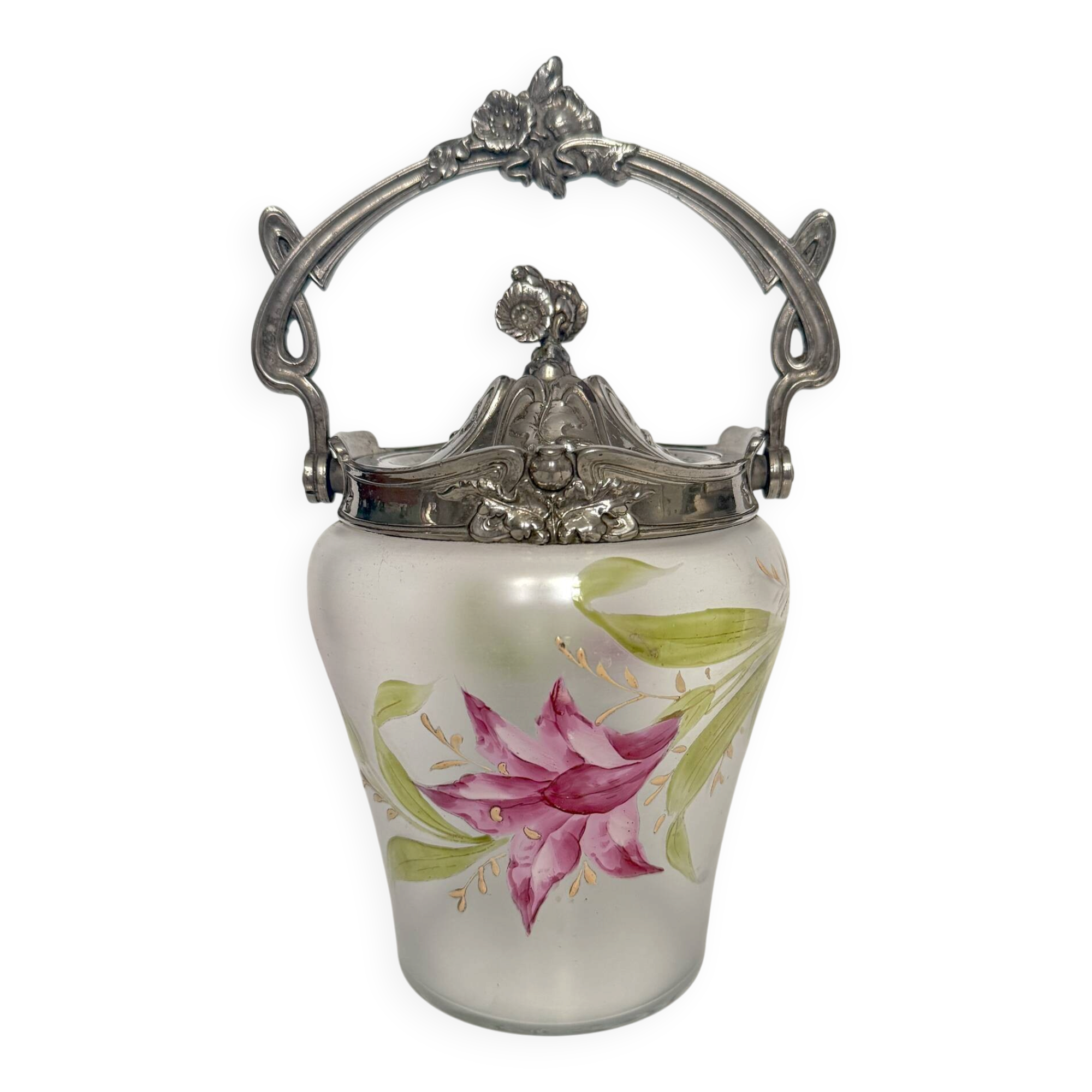 Art Nouveau biscuit jar