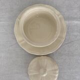 Sugar saucier sarreguemines ivory with gadroons