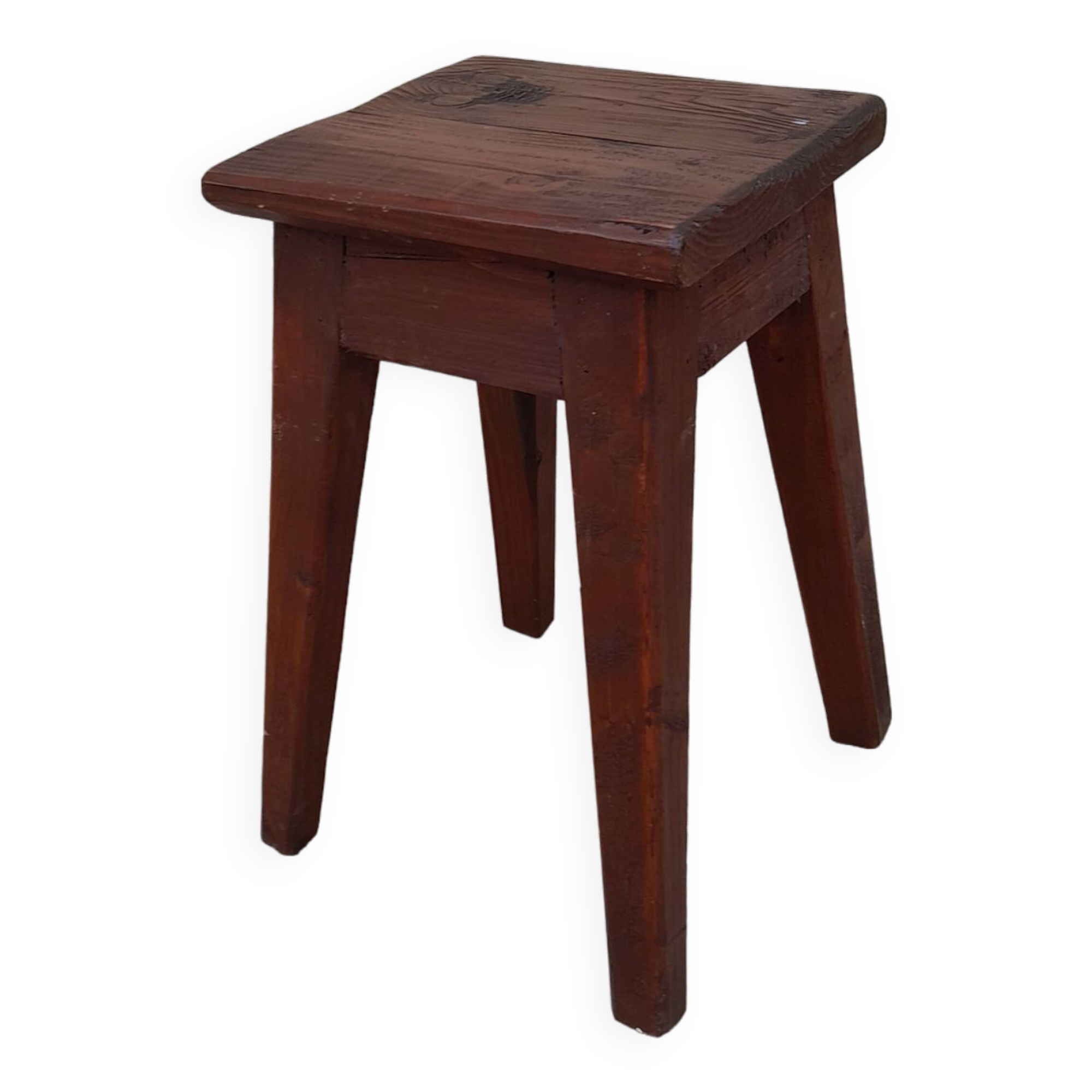 Tabouret en bois vintage époque reconstruction année 40 50