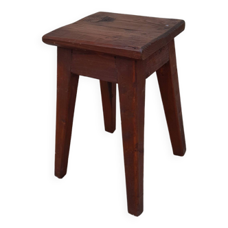 Vintage wooden stool reconstruction period 40s 50s