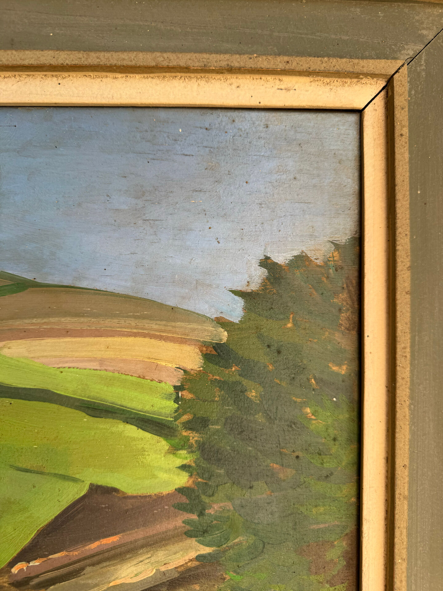 Old table landscape signed Franc Bal (1876-1960)