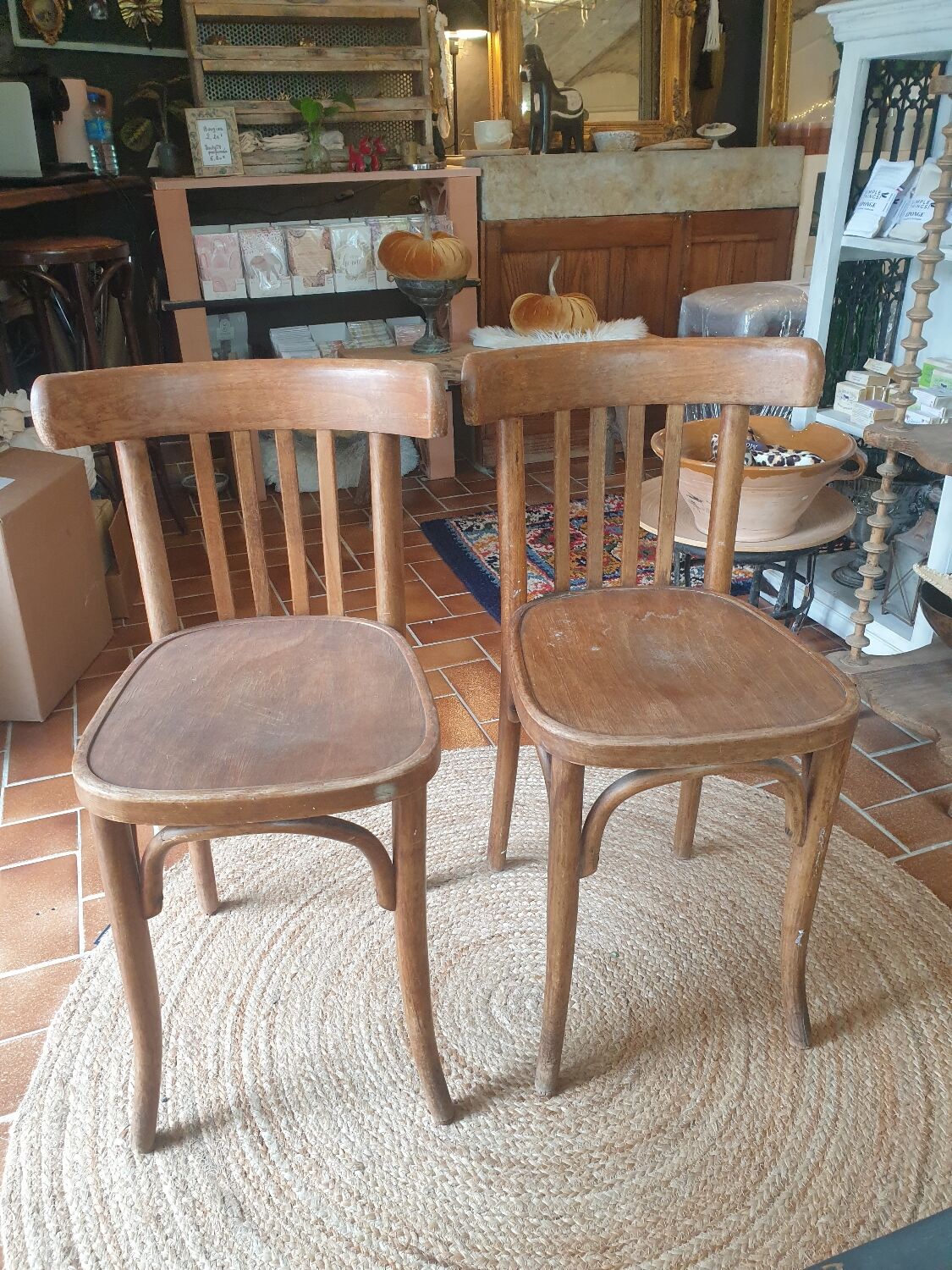 Set of 2 Josef Mintzis bistro chairs