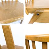 Set of 4 Danish Design Mid Century Wooden Stacking Chairs Streben Vintage Skandi Wooden Chair