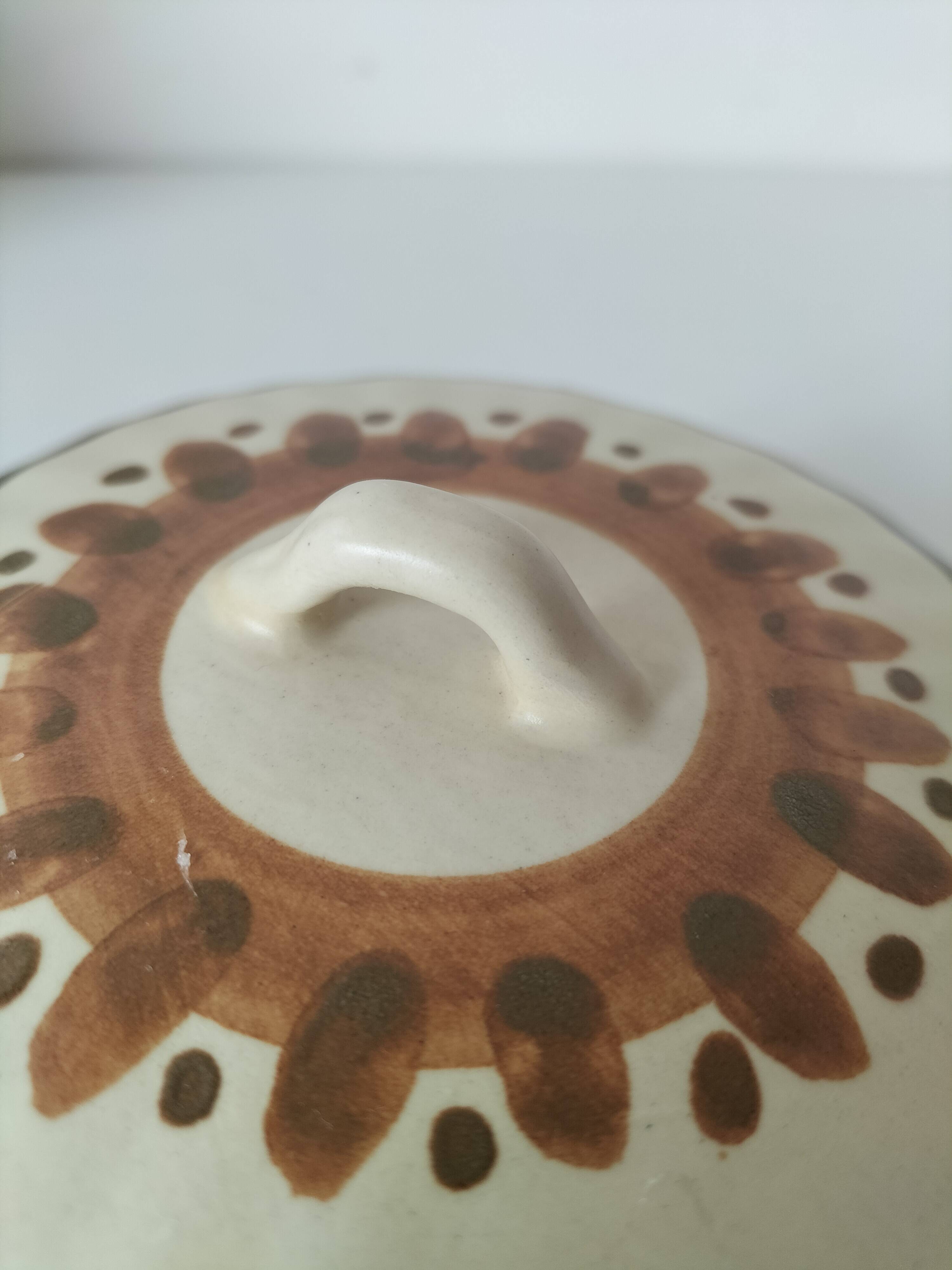 HB Quimper geometric design 70s bonbonnière