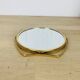 Barber mirror to stand in gold metal 14 cm
