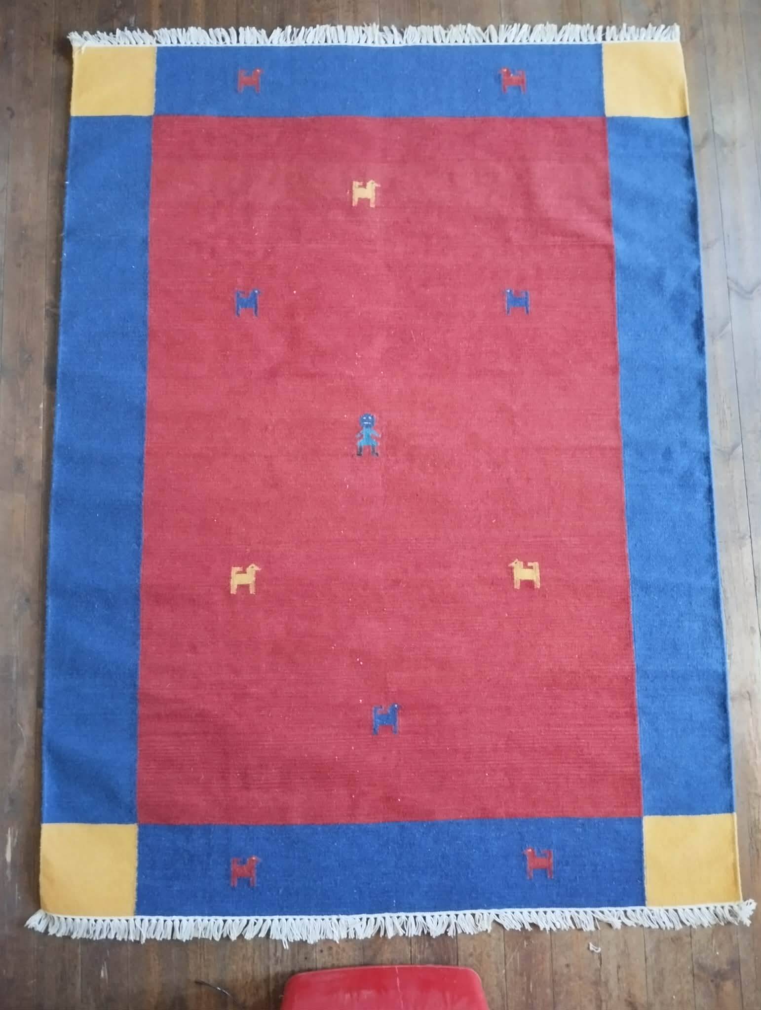 Handmade Indo Gabbeh rug 233x171cm