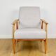 Armchair 'Lis', 1970s, beige light wood, design by Henryk Lis