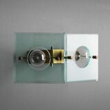 Applique italienne en laiton et verre taillé par Arredoluce