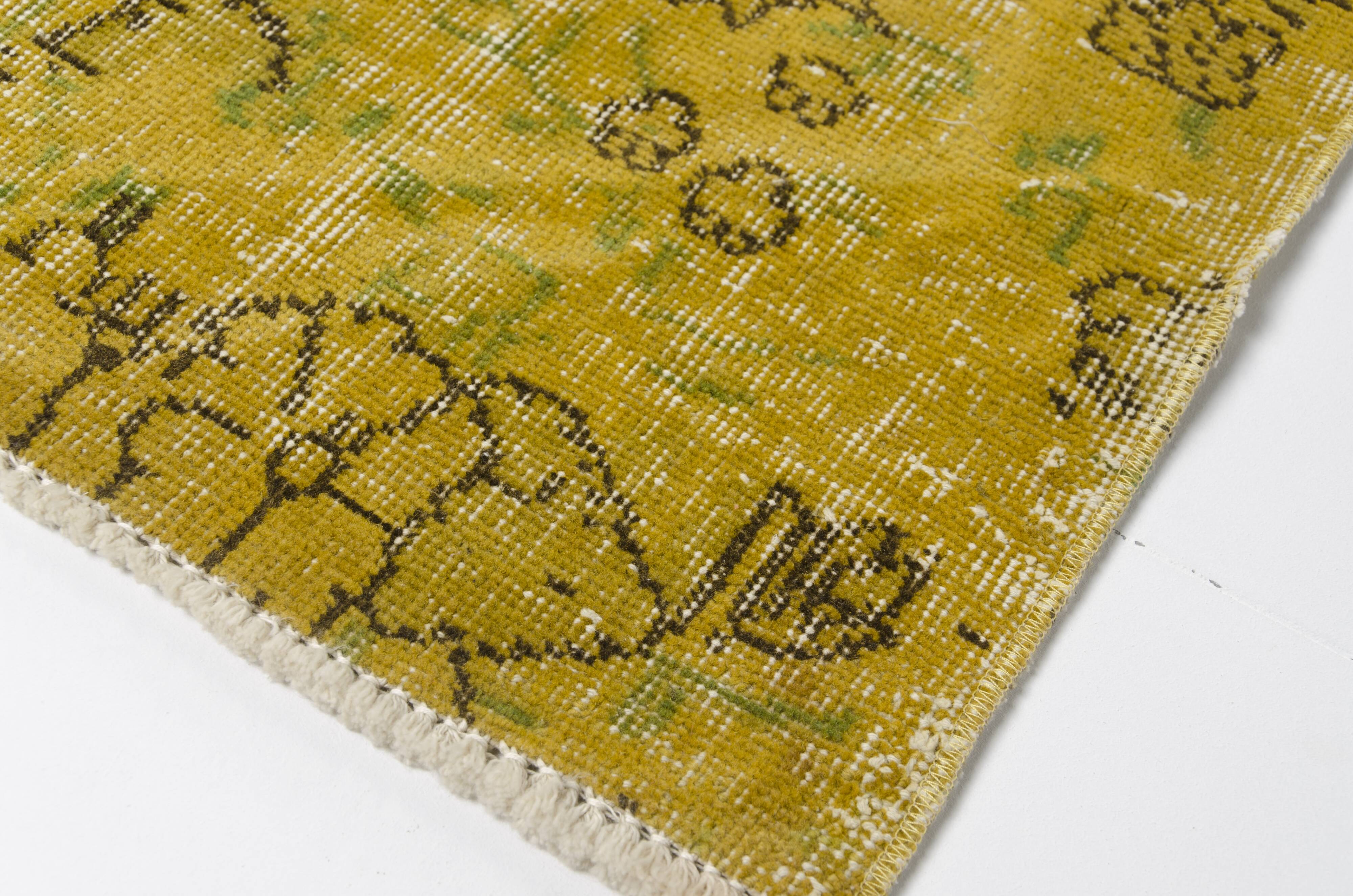 Yellow Vintage Tribal Carpet