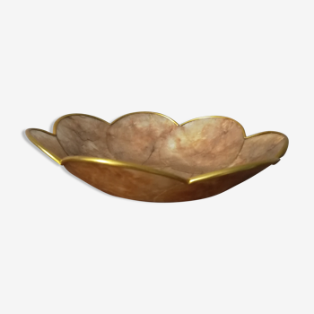 Golden mother-of-pearl flower cup