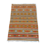 Tapis multicolore tissé à la main à motifs berbères 100x140cm