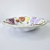 Vintage Fruit Slush Salad Bowl Grape Lemon Apple Pear Plum