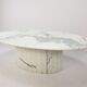 Mid-century italian marble oval coffee table, 1980s