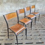 Vintage chairs school chairs 4x Mullca