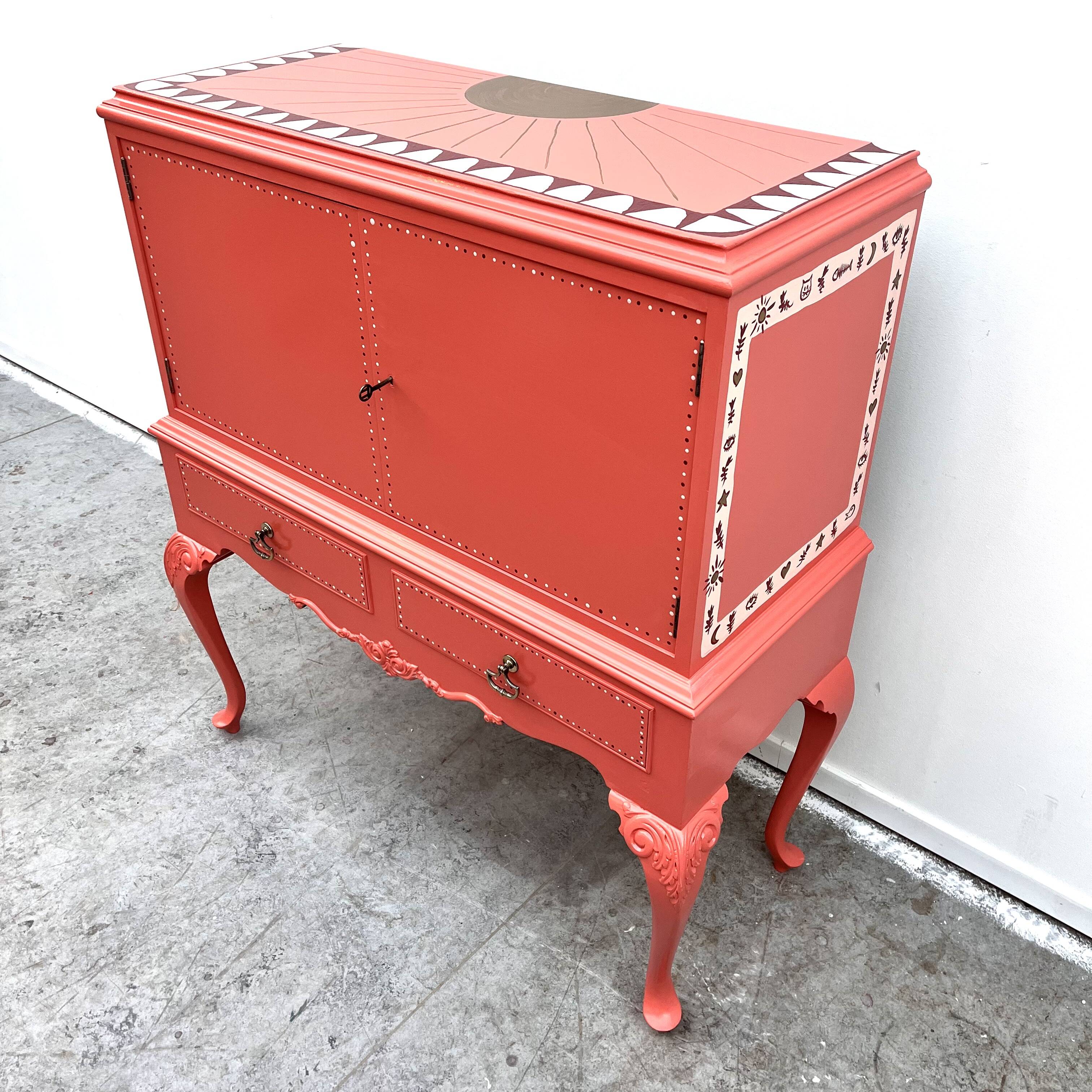Sunny Side Up – Cabinet vintage peint à la main