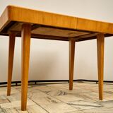 Vintage Extendable Oak Dining Table 1960s Czechoslovakia
