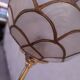 Floral floor lamp in pearlescent Capiz, 1970s.
