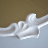 Oval mirror in art nouveau jugendstil style in enamelled cast iron 49 x 29