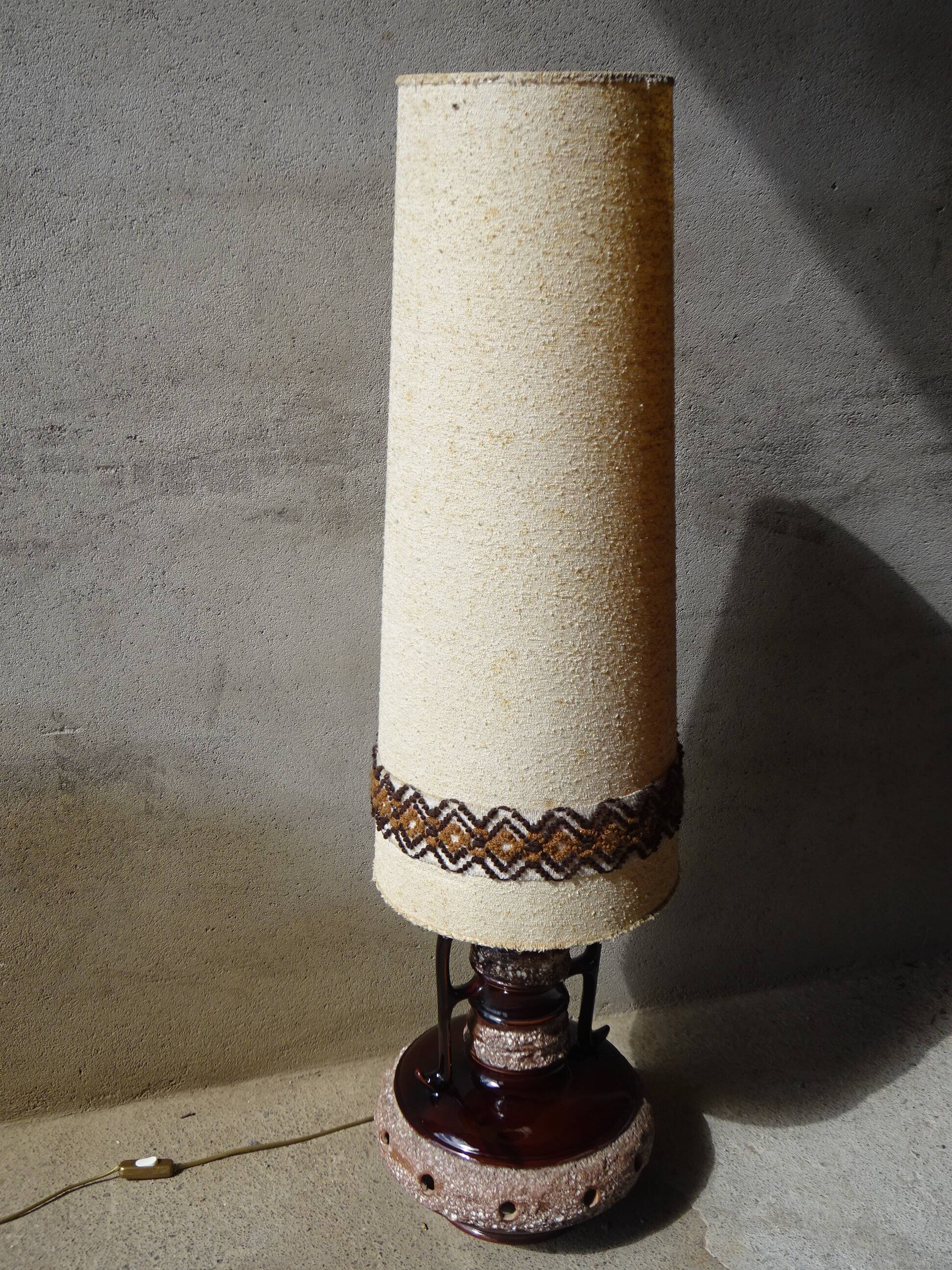Large vintage lamp, 132 cm in height.