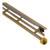 Mid Modern Italian Cabinet with Original 1950s Structure, Murano Glass and Brass