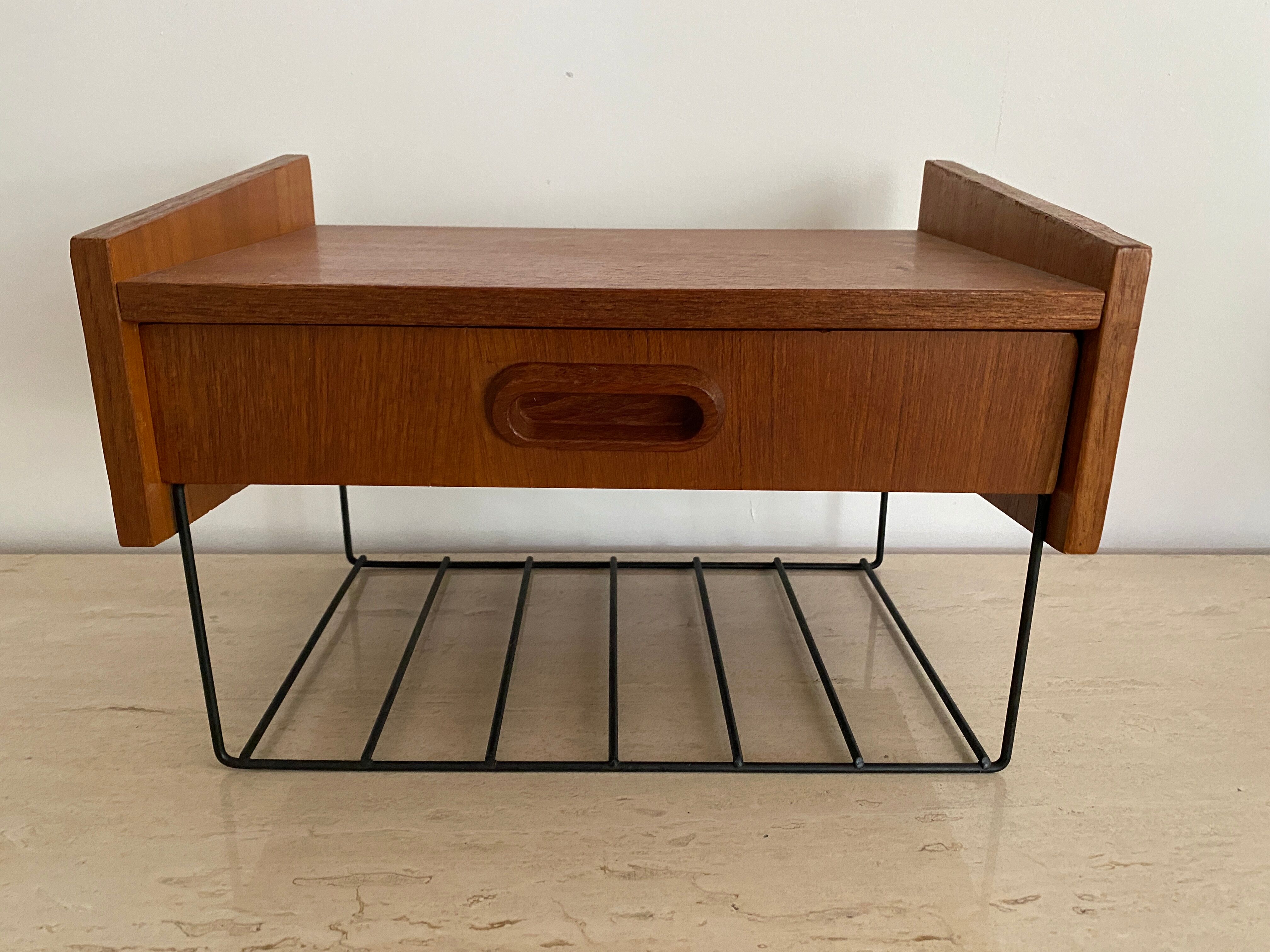 Vintage teak wall shelf