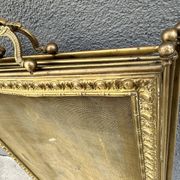 Antique brass fireplace screen from the 19th century by Bouhon Frères.