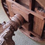 Oval wooden table with extensions