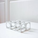 Set of 6 vintage aluminium napkin rings / egg cups by Pier