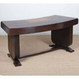 Art Deco desk in oak and leather from the 1930s