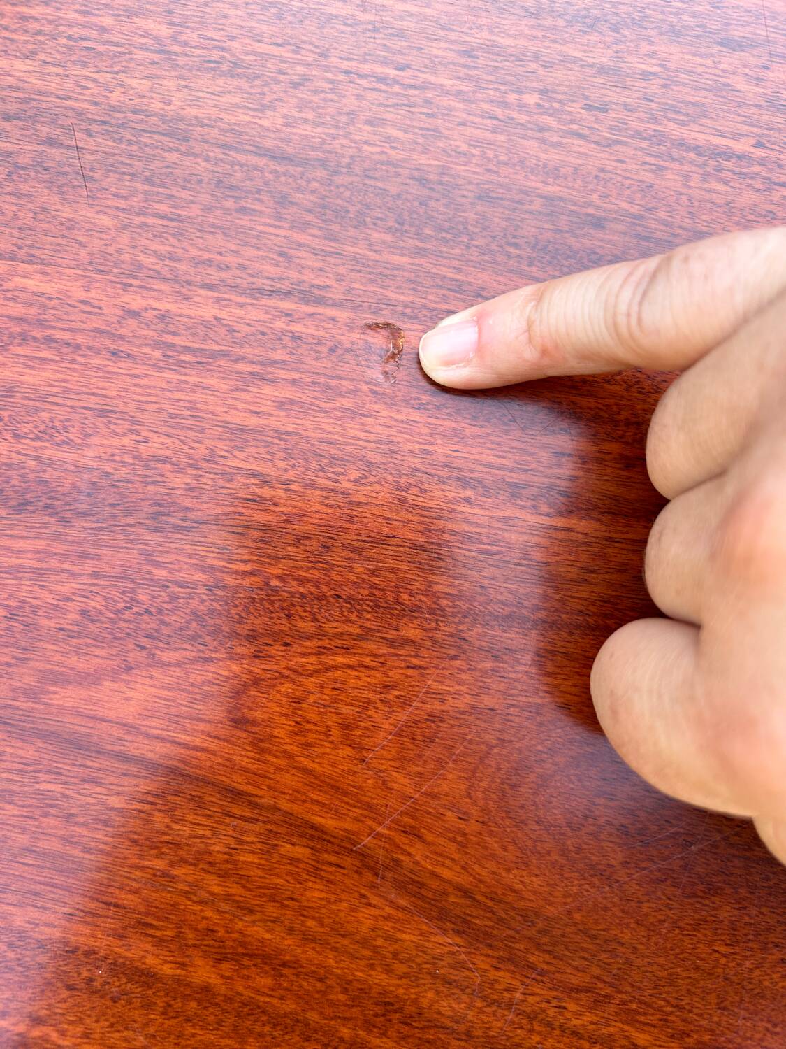 Vintage oval wooden and metal dining table from the 60s and 70s