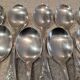 10 silver-plated ice cream scoops, Christofle Marly silversmith, engraved HBC