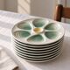 Set of 9 vintage oyster plates Salins France