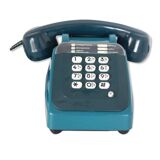 Téléphone bleu à touches