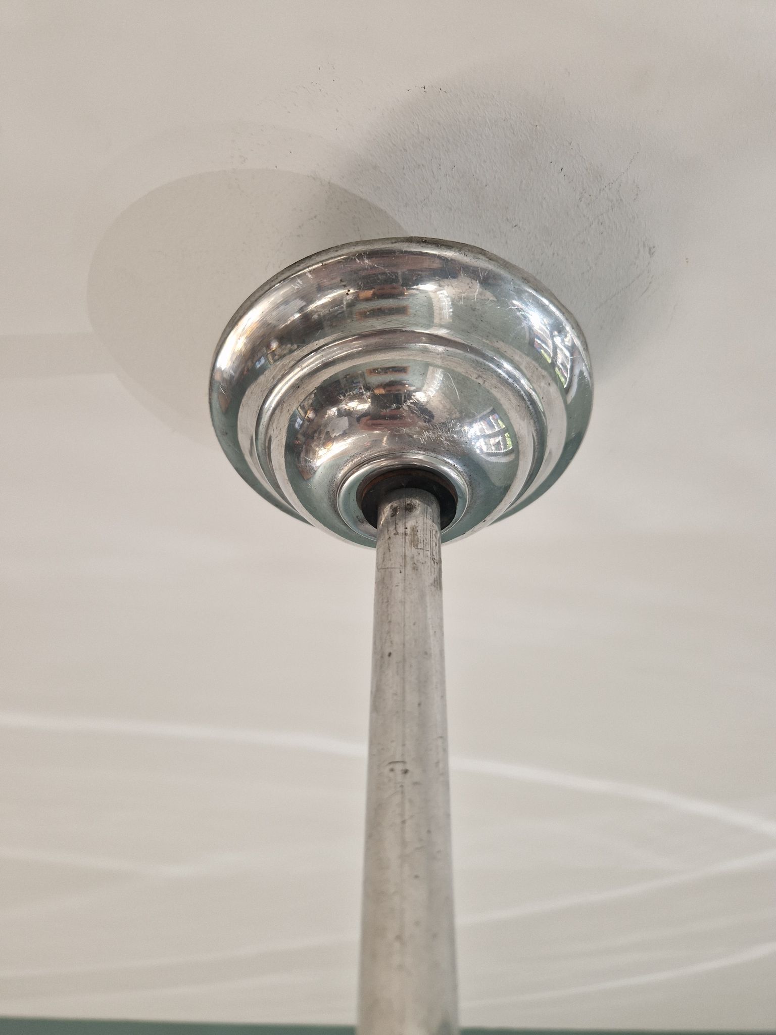 Art Deco pendant lamp in conical white opaline, 1920s-30s