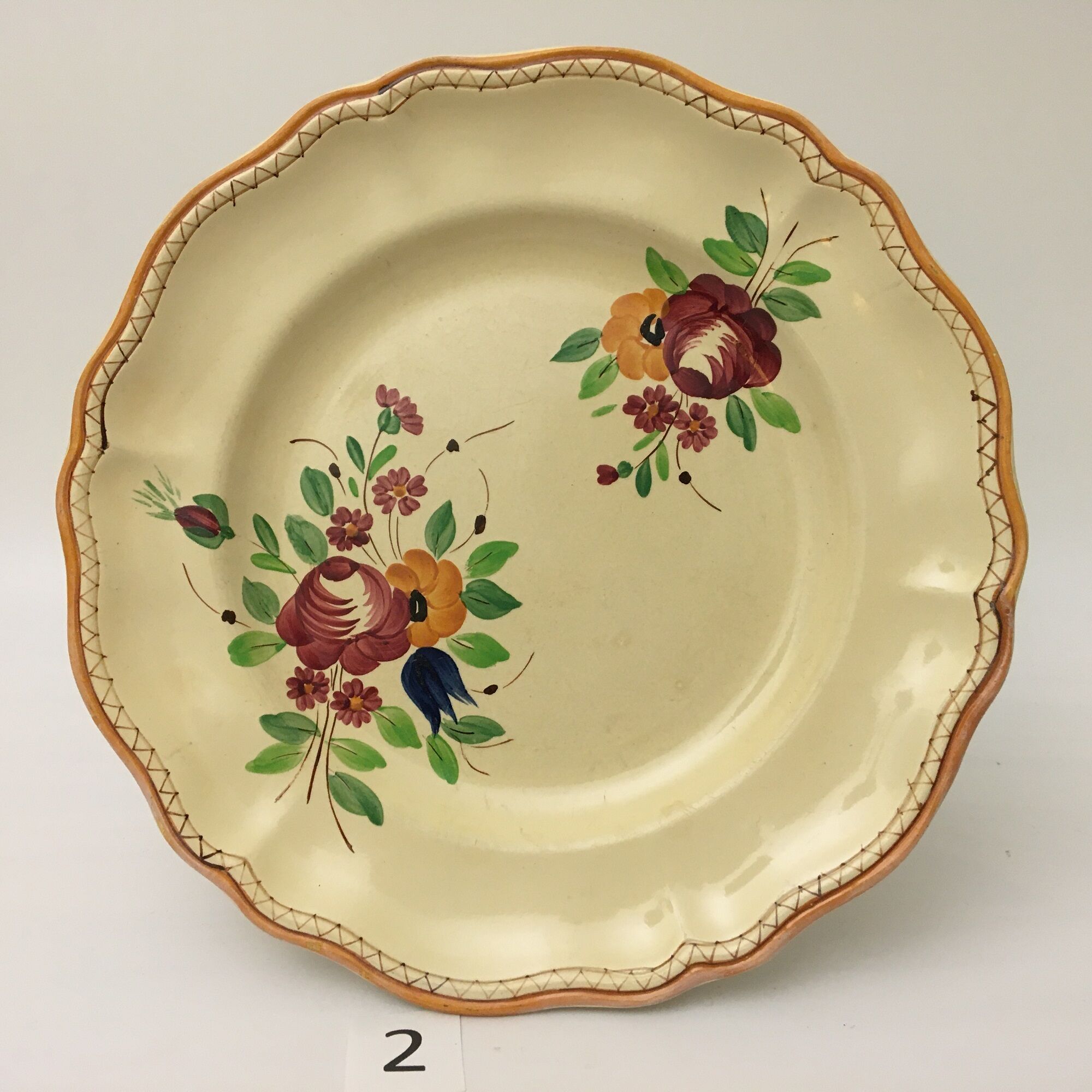 6 Flat plates Faiencerie "Longchamp – France"