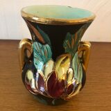 Vase art deco signed vallauris hand decorations