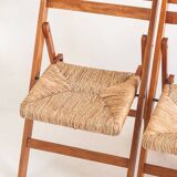 Vintage Silvio Coppola / Fratelli Montina table + chairs. Italy, 1970s