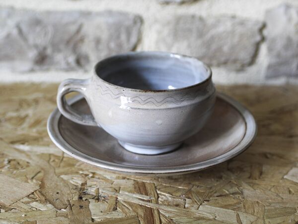 Ensemble de 10 tasses et sous-tasses à café Chantal et Thierry Robert