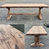 1930s monastery table in raw oak