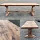 Table monastère des années 1930 en chêne brut